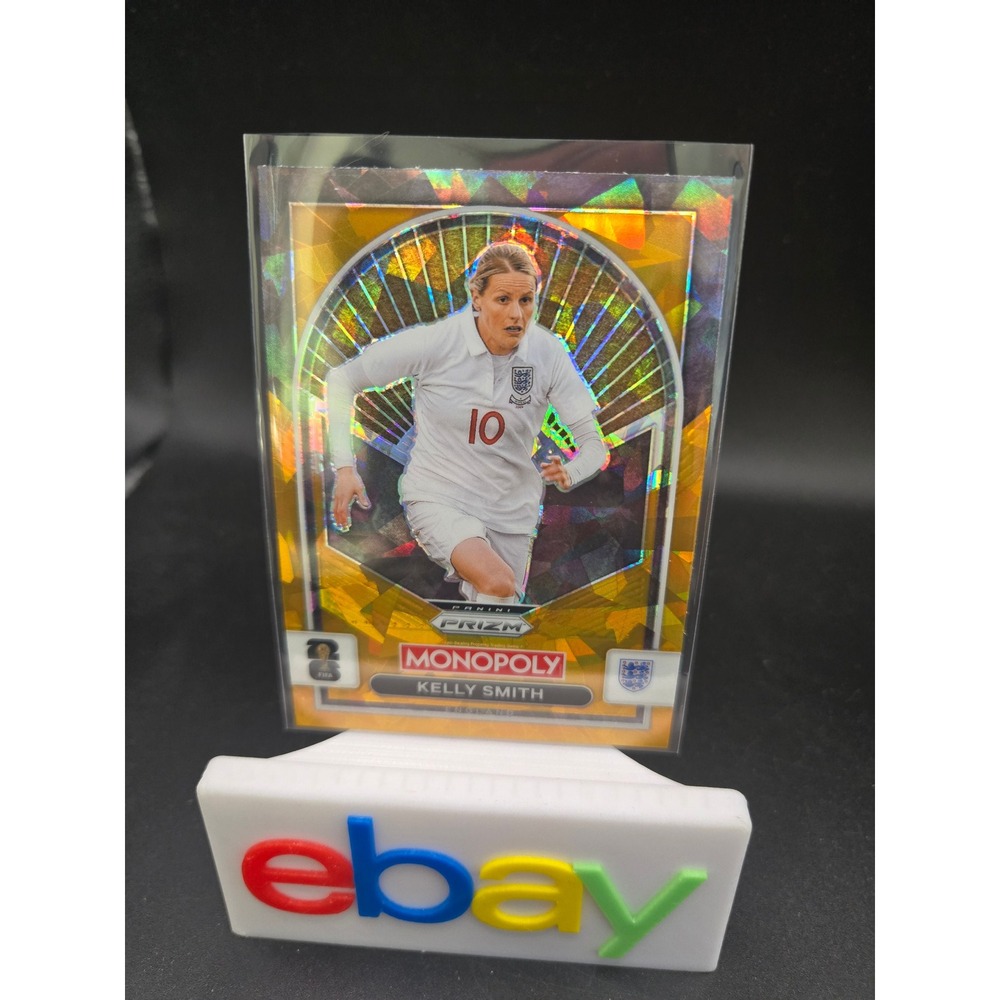 Kelly Smith 2026 Panini Prizm Monopoly FIFA World Cup Gold Cracked Ice card